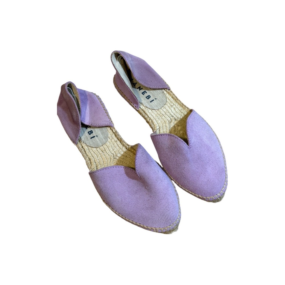 Manebi Hamptons Suede Espadrilles Women 35 Purple Flat Shoes Slip On ‎ Spain